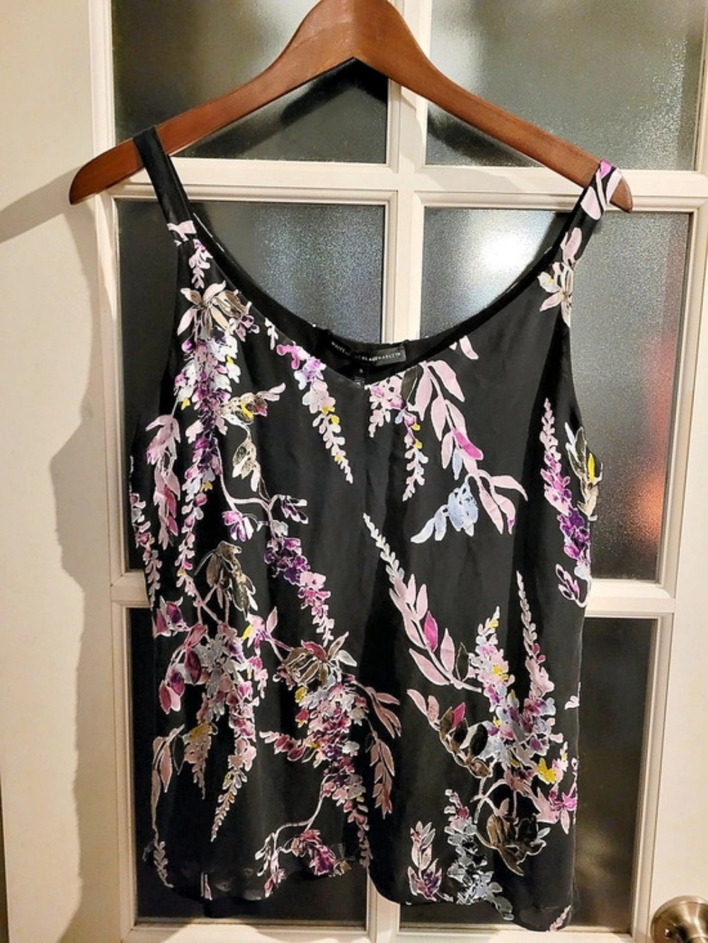 White House Black Market Reversable  Floral And Black Camisole Size Small
